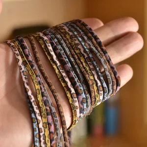 Эластичные резинки для волос с леопардовым принтом, 5 метров, 3 мм, ручная работа, аксессуары для волос для женщин, девочек, ручная работа, ювелирное изделие