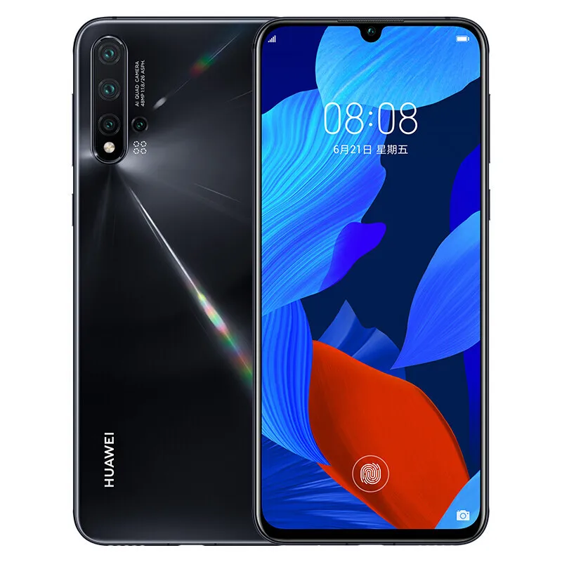 Смартфон huawei Nova 5 Pro, четыре ядра, 3500 мА/ч, 5 камер, 32 Мп+ 48 Мп+ 16 Мп+ 2 Мп+ 2 Мп+ 2 Мп, 6,39 дюйма, OLED, полный экран, NFC, супер зарядка