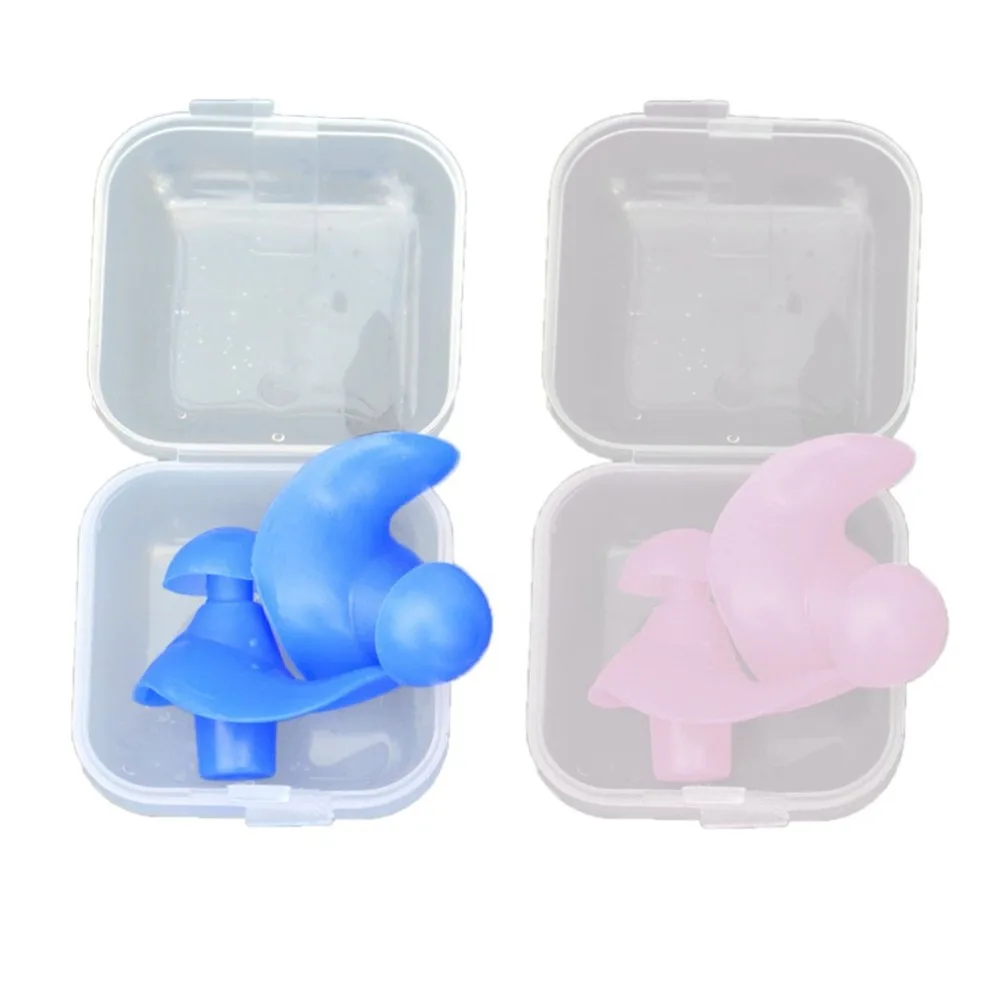 

1 Pair Waterproof Swimng Professional Silicone Swim Earplugs Soft Anti-Noise Ear Plug for Adult Children Swimmers