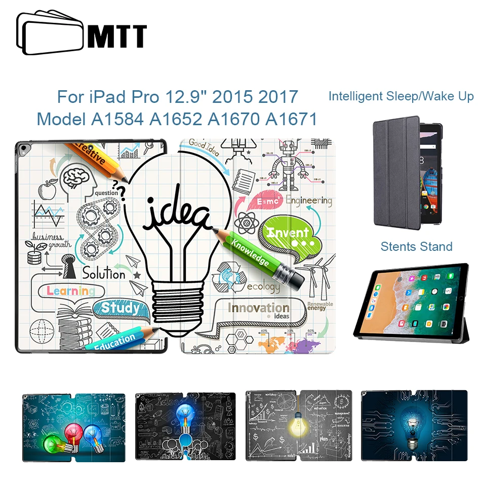 МТТ для iPad Pro 12,9 дюйма чехол для планшета выпуск из искусственной кожи магнит откидной смарт-чехол Funda a1584 a1652 a1670 a1671