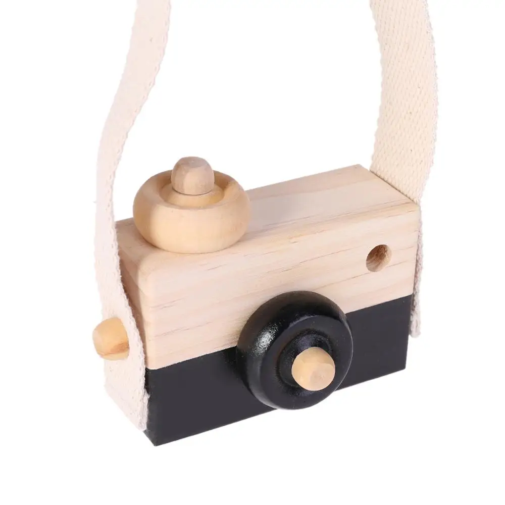 

Wooden Toy Camera Kids Creative Neck Hanging Rope Toys Photography Prop Gift
