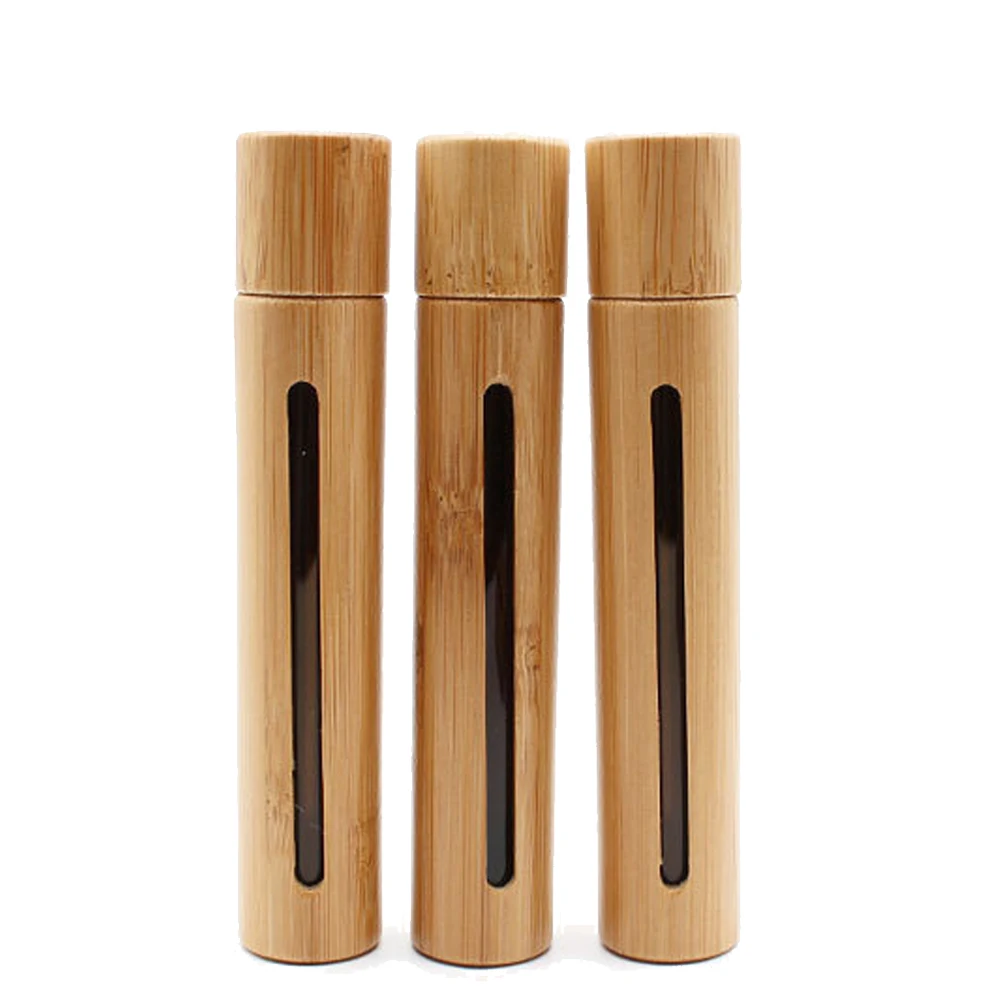 Бутылочка из натурального бамбука 10 мл многоразовый контейнер для духов шт./лот