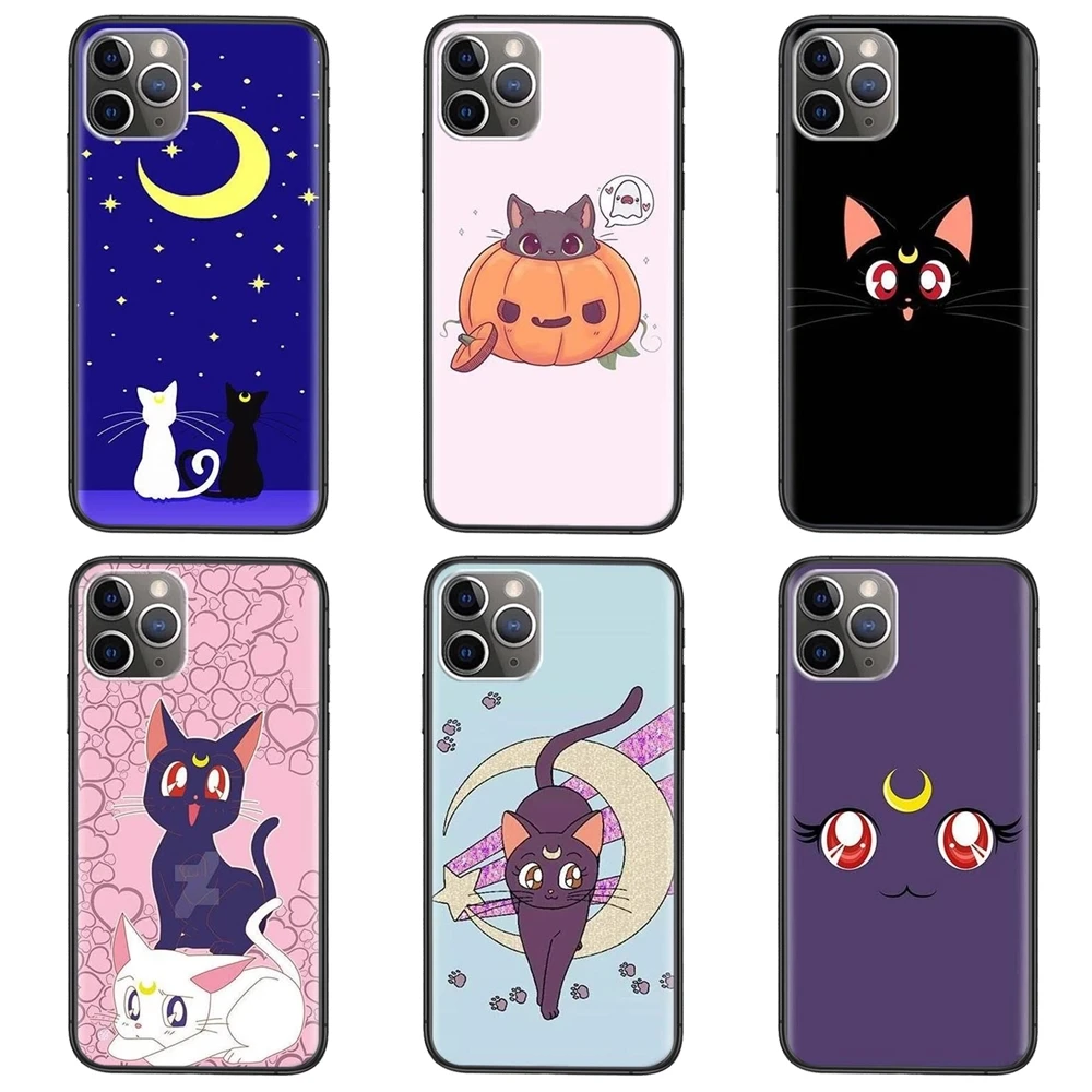 Для Xiaomi Mi11 M10 Mi10I Mi10S Mi10T Mi9 CC9 Note10 Poco F3 X3 Lite Pro Ultra NFC для детей Blu-Ray Lovely Luna Cat Black Prime -