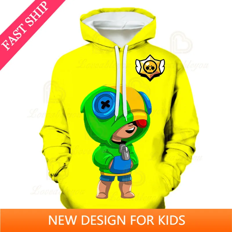 

Browlings Cartoon Hoodie NITA Star Browlings Game 6 To 19 Years Kids MAX Sweatshirt 3D Hoodie Boys Girls Tops Teen Clothes