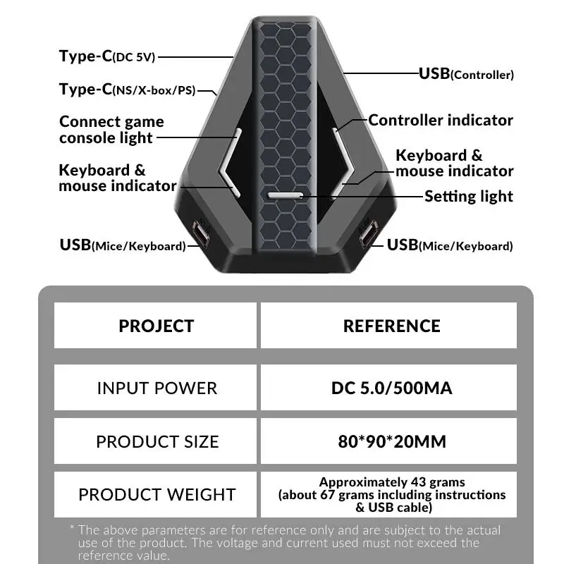 Новейший конвертер для мобильной проводной игровой клавиатуры и мыши PS4 Xbox one
