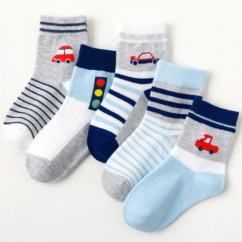Детские носки для мальчиков и девочек От 1 до 12 лет Хлопковые малышей