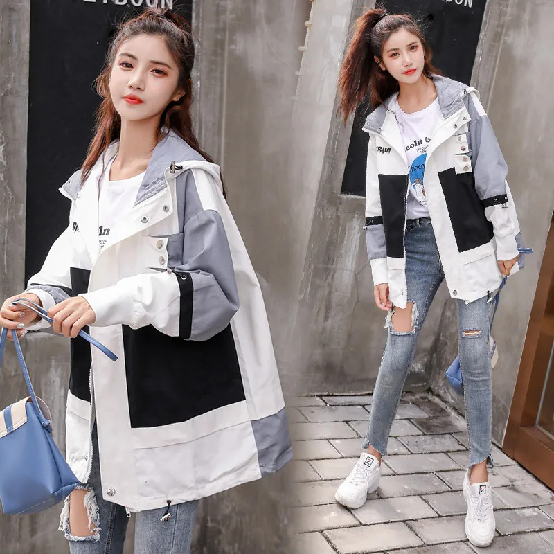 Женская свободная куртка в стиле хип-хоп | одежда