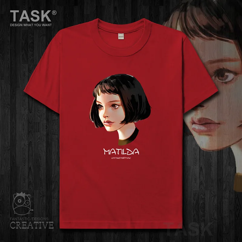 

Movie This killer is not too cold Matilda mens t-shirt short sleeve clothes o-neck cotton graphics Tees Streetwear tops 02 0003