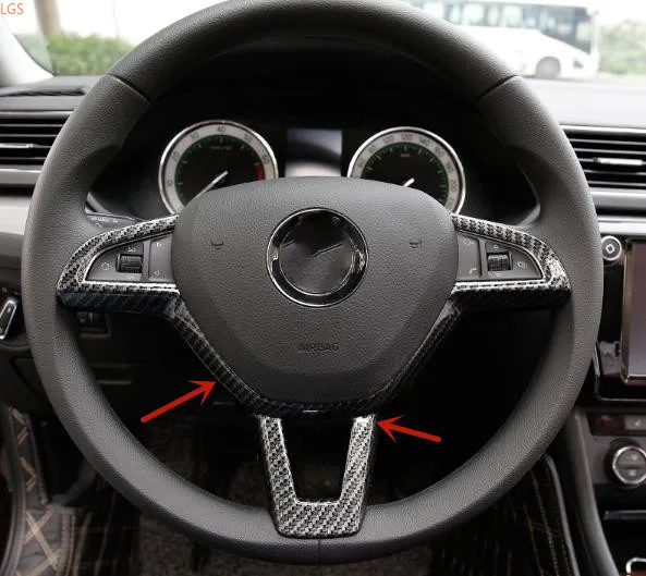 

Для Skoda Octavia 2018-2019 ABS хромированный руль декоративная рамка Защита от царапин украшение автомобильные аксессуары