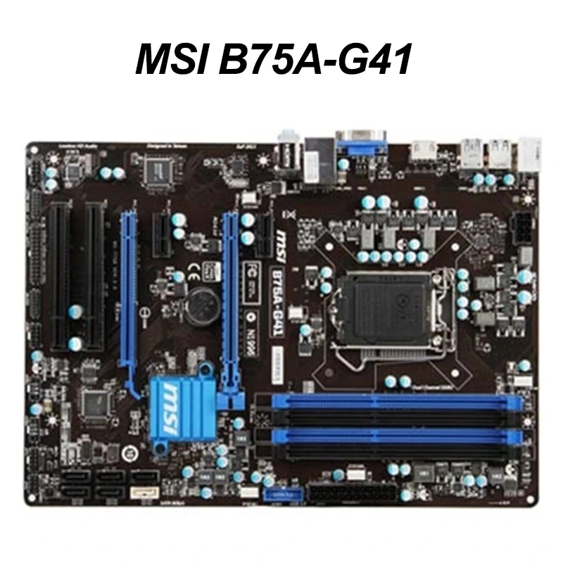 Материнская плата для MSI B75A-G41 DDR3 Intel B75 Desktop материнская 1155 Core I7/I5/I3 LGA б/у usb |