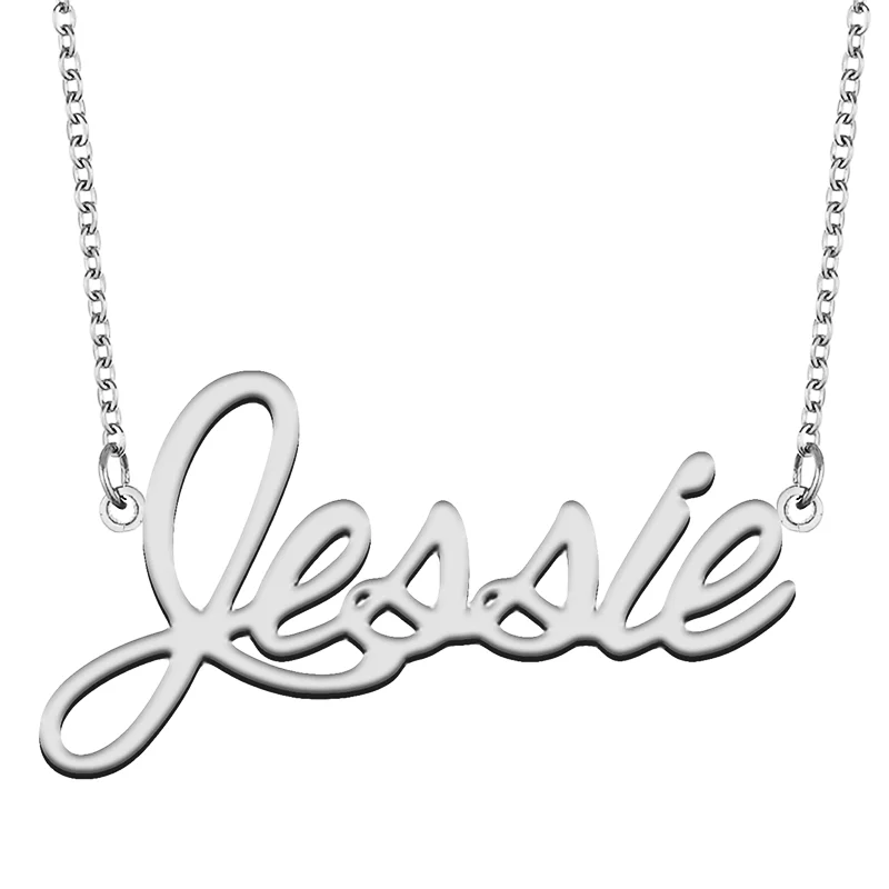 Jessie Custom Name Necklace Customized Pendant Choker Personalized Jewelry Gift for Women Girls Friend Christmas Present