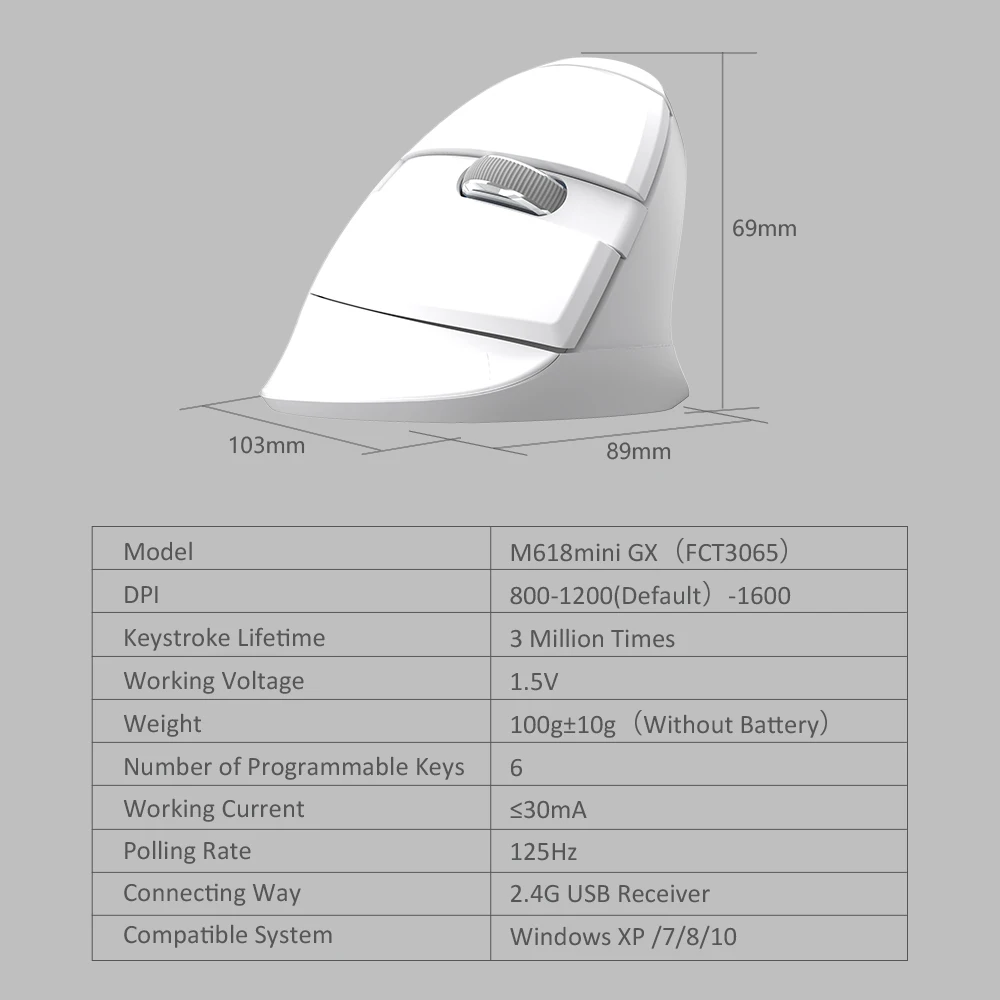 Delux M618 Mini GX, 2, 4 , 1600 DPI