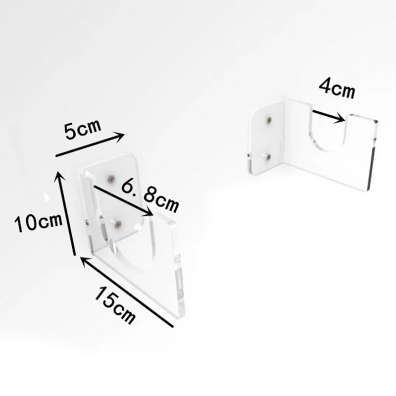 

2pcs/set Storage Bracket Softball Home Wall Mounted Shelf Horizontal Display Accessories Acrylic Baseball Bat Holder Transparent