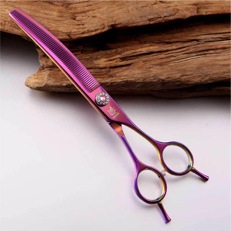 Fenice-Tijeras de peluquer&iacute;a para mascotas JP440c, instrumento profesional para el aseo canino, m&aacute;s finas y curvadas, p&eacute;rdida de pelo del 25%, 7 pulgadas, alta calidad-0