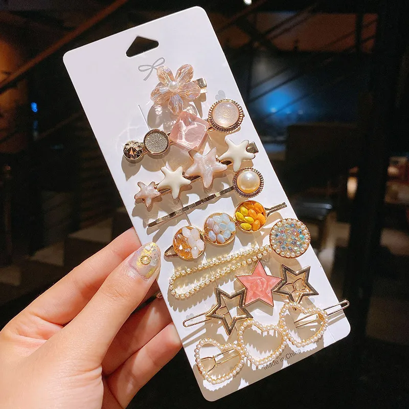 

New Korean Hair Clip Hair Jewelry For Women Girl Fashion Pearl HairPin Crystal Barrettes Clip Headwear Hair Accessories Gift