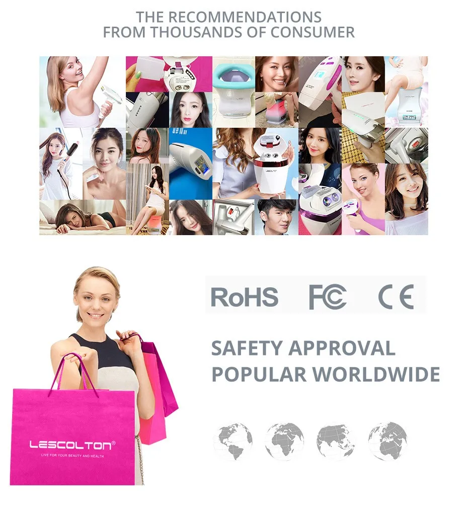 Lescolton IPL Электрический лазерный эпилятор для волос, эпилятор, постоянный Фотоэпилятор, устройство для удаления волос, лазерный Домашний Светильник, импульсы для женщин