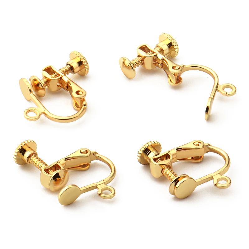 10pcs High Quality Gold 13*19MM U Shape Metal Brass No Pierced Ear Clip Materials Diy Handmade Earrings Jewelry Accessories