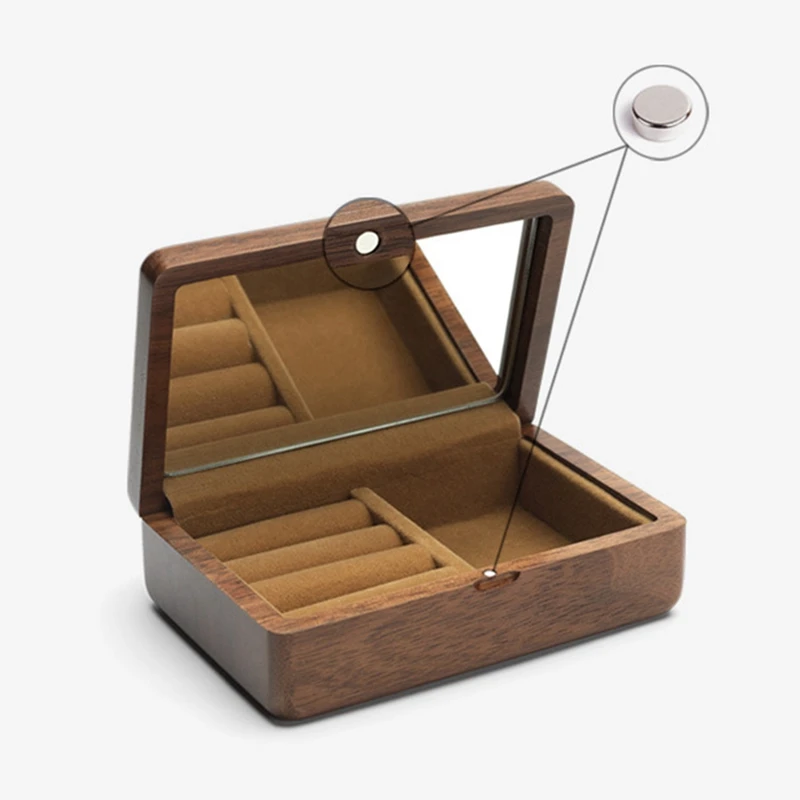 

Wedding Valentine's Day Engagement Wooden Ring Frame Box Handmade Antique Wedding Ring Box Frame