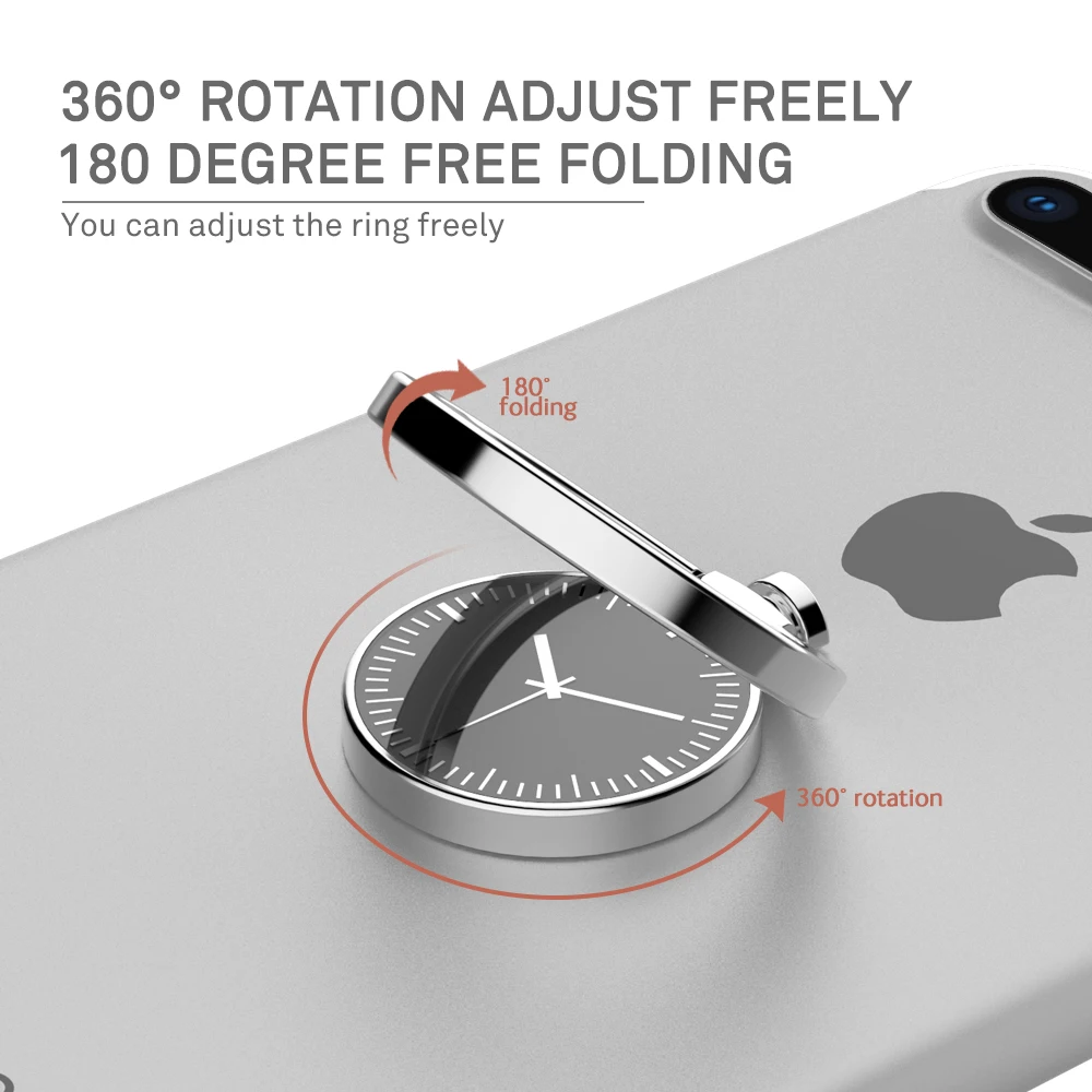 Карманные часы дизайн кольцо на палец из сплава держатель для телефона крепление