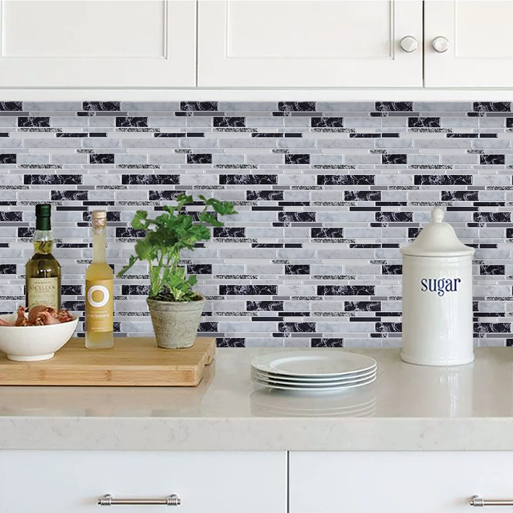 vividtiles 1212 inch self adhesive vinyl wallpaper kitchen sticker peel and stick subway 3d effect tiles 10 sheets free global shipping