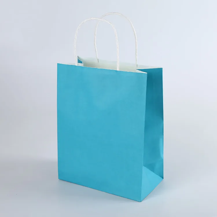 

50pcs 21x15x8cm DIY Multifunction Soft Color Paper Bag with Handles Festival Gift Bag Shopping Bags Kraft Paper Packing Bag