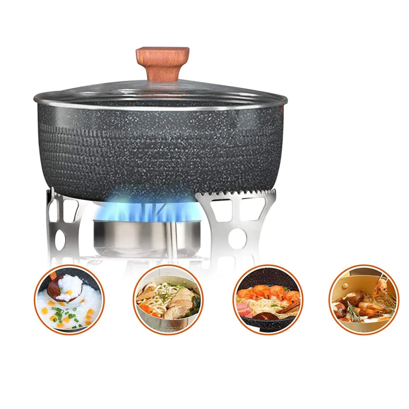 Ветрозащитная газовая плита складная разделенная горелка с переходной головкой