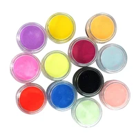 50 hot sale 12 mixed colors acrylic nail art tips uv gel powder dust 3d diy decoration set