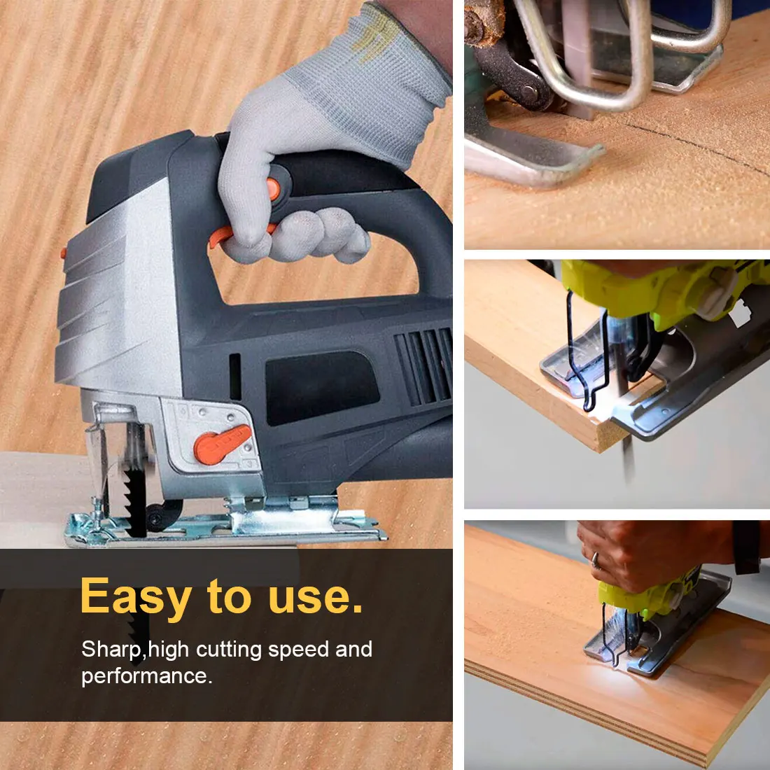 

10pcs/lot High Carbon Steel Reciprocating Saw Blade Set Straight Plastic Wood Cutting Jig Saw Jigsaw Blades for Woodworking Tool