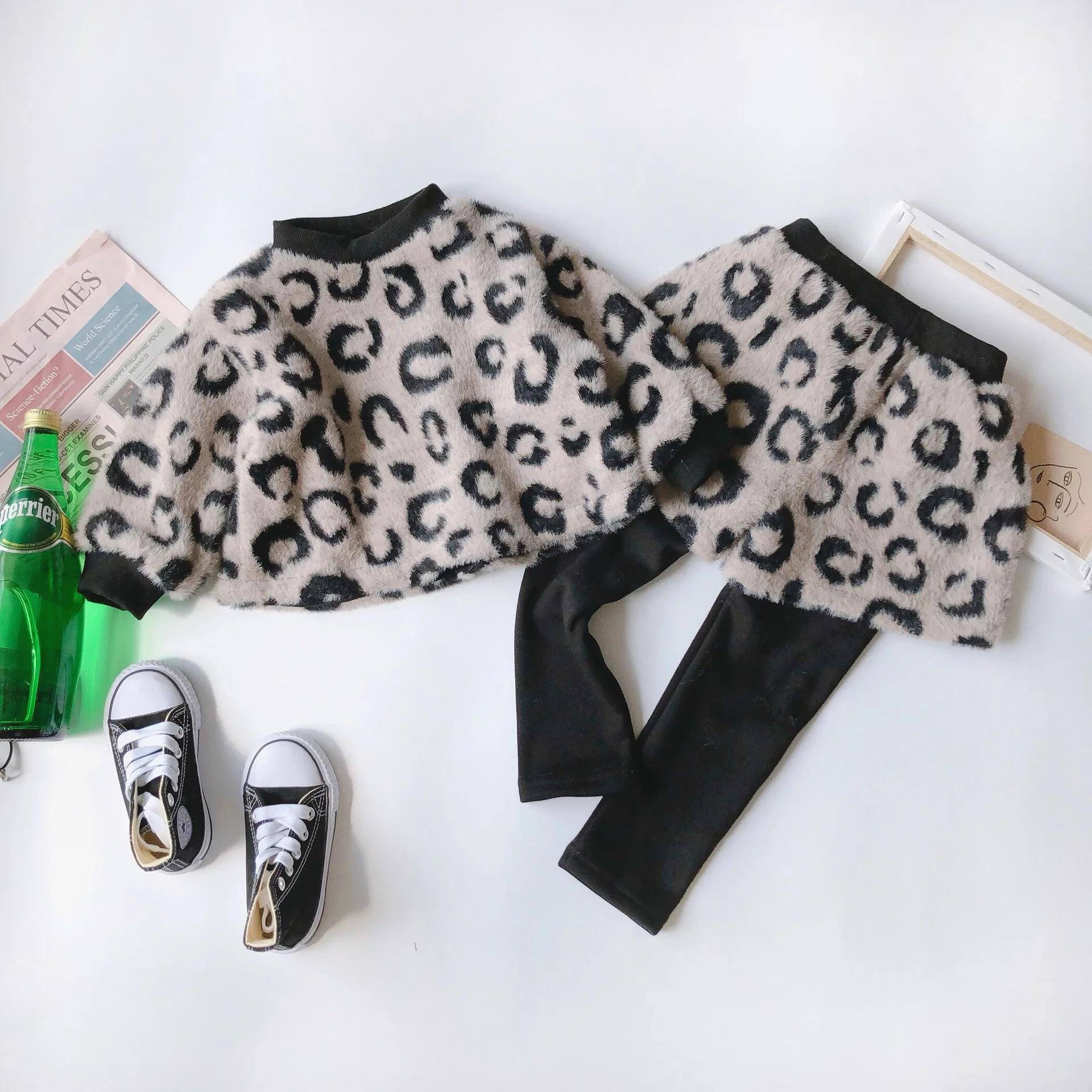 Зимние комплекты одежды для девочек новое поступление корейский стиль