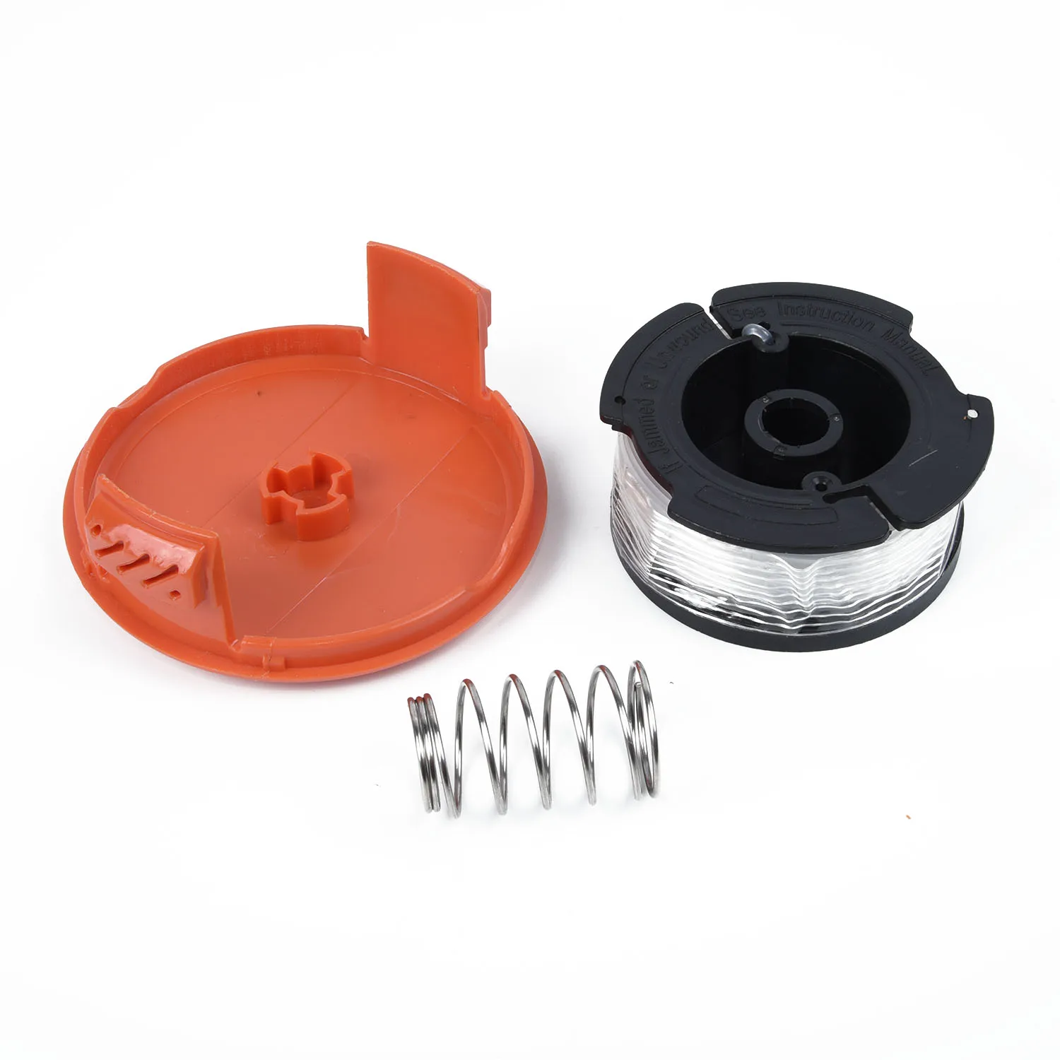 

For Black & Decker Feed Trimmer Single Line Spool Line & Cap With Spring Set