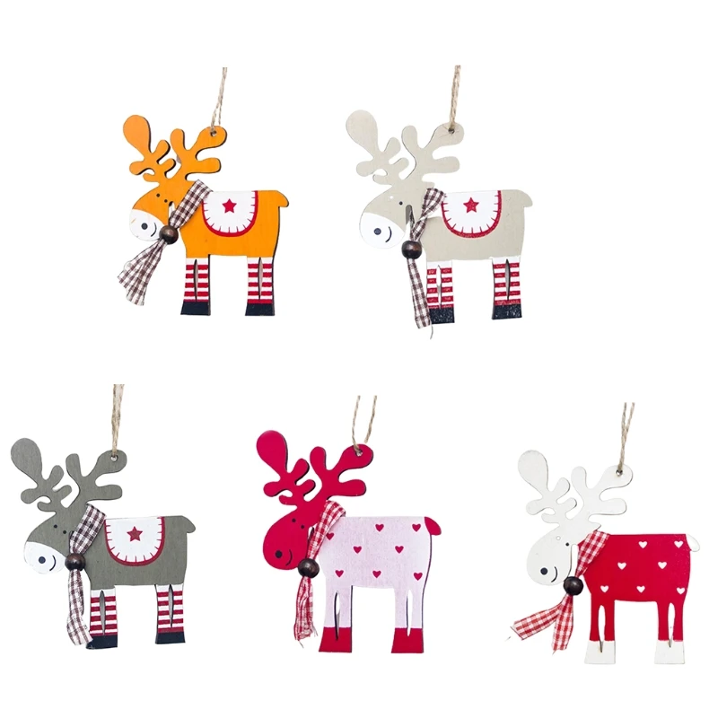 

Wooden Reindeer Christmas Tree Ornaments Deer Christmas Decorations For Tree
