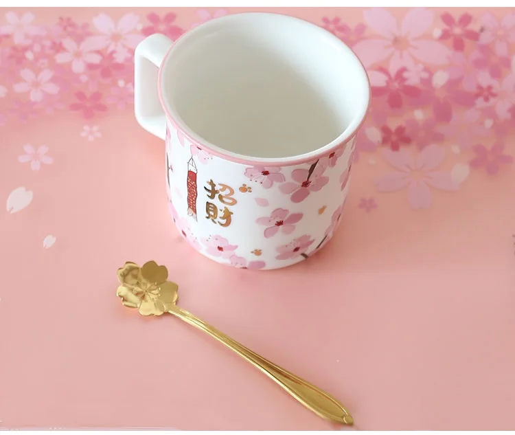 Oussirro креативный стиль Hello Lucky Kitty кошка молоко чай кофе кружки с ложкой костюм дети милые и комнаты украшения чашки воды