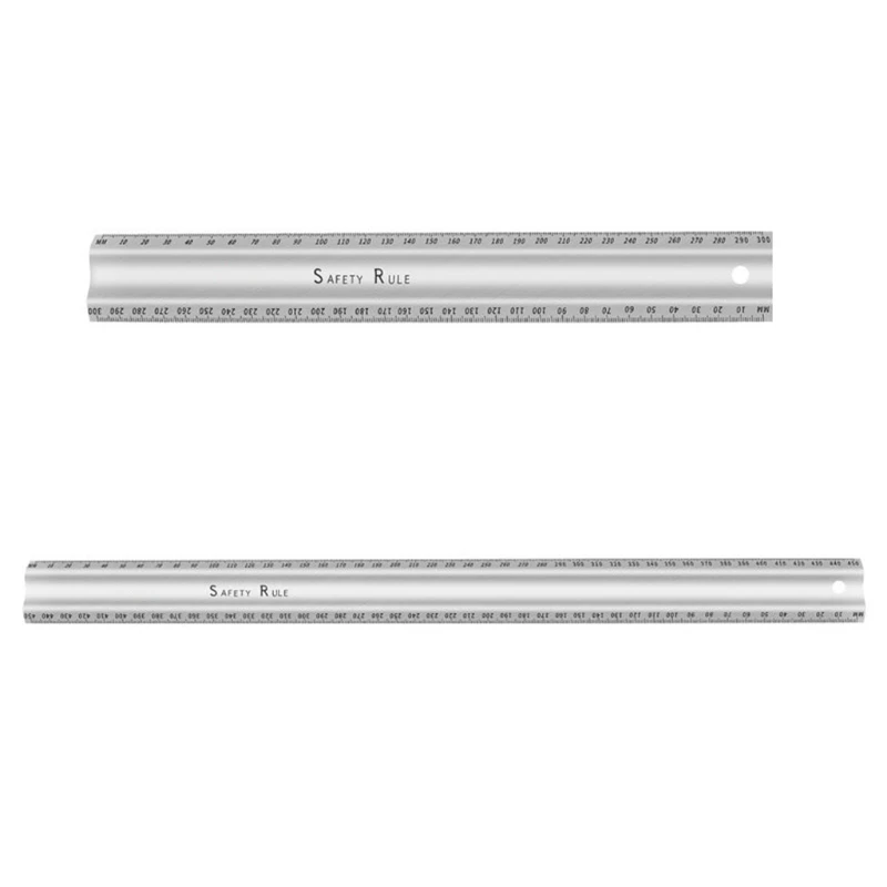 

M4YC Cutting Ruler Aluminum Alloy Metal Craft Safety Ruler Measurement Drafting Tool Anti-slip Ruler Measuring & Cutting Rule