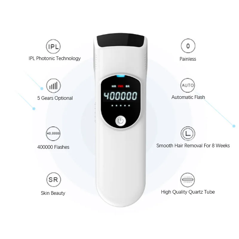 IPL кварцевый лазерный эпилятор для удаления волос на лице безболезненная