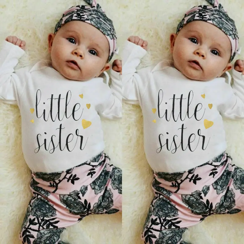 Коллекция 2019 года осенняя одежда с цветочным рисунком для маленьких девочек