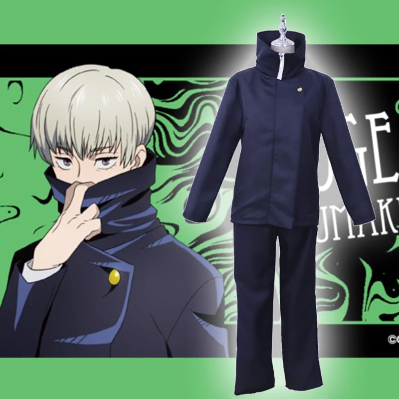 

Anime Comic Jujutsu Kaisen Cosplay Costumes Toge Inumaki Cosplay Costume Blue School Uniforms Clothes Suits Wears Outfits New