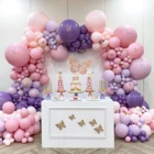 Фиолетовый, розовый, Фотофон, искусственная кожа, украшение для свадьбы, дня рождения, детский, для взрослых, для девочек, детский праздничный шар