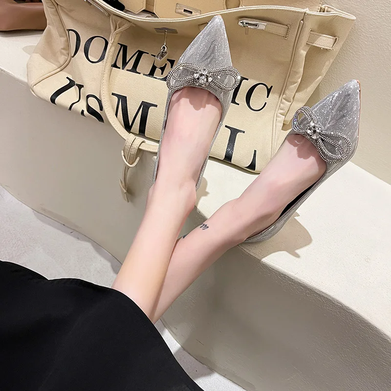 

Retro Women Shoes Gold Heels Slip On Branded Pumps 2021 Sandals Ladies Shallow Mouth Pointed Wedge Lace-Up Beige Slip-On Fashio
