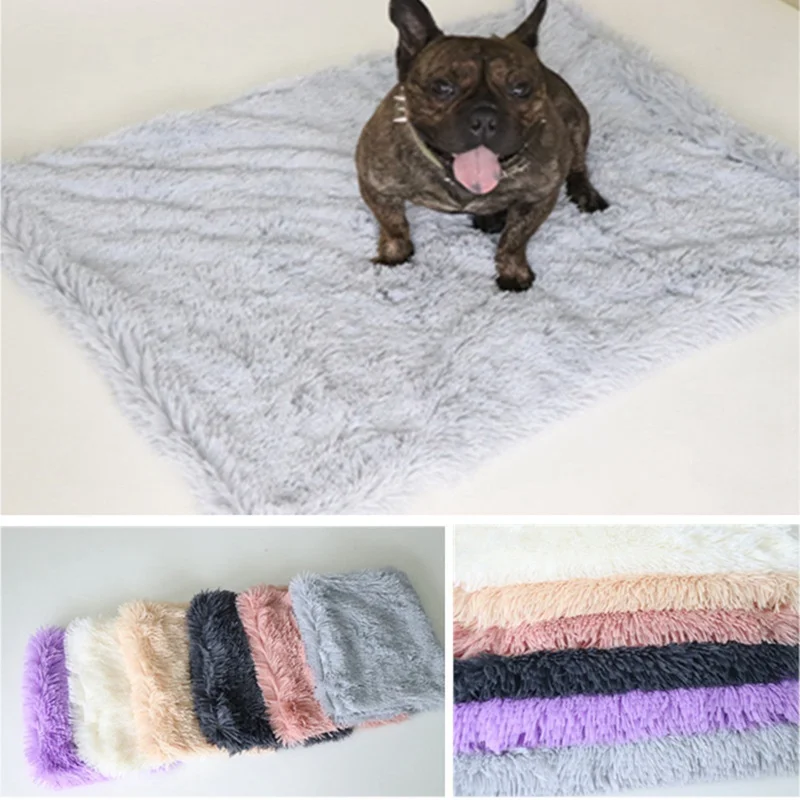 Мягкое бархатное одеяло для домашних животных теплый пушистый спальный
