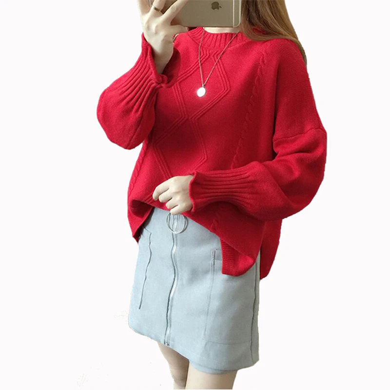 Осенне-зимний новый свободный свитер от ветра женская нижняя рубашка свитера
