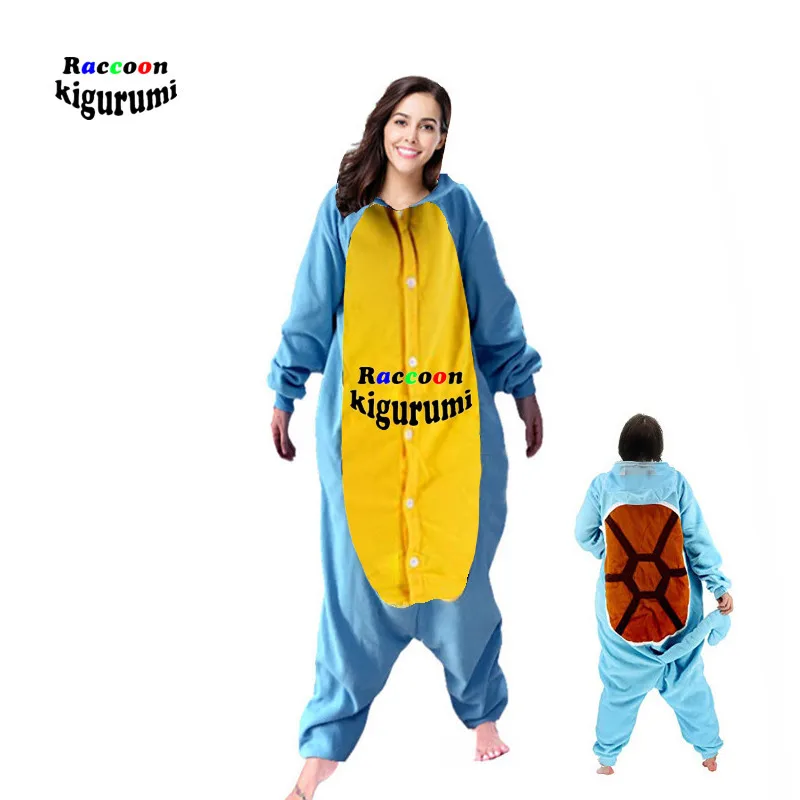 

Новинка 2021, пижамный комплект унисекс Дженни из мультфильма, животные, синяя черепаха, косплей, взрослая парная Рождественская кигуруми ено...