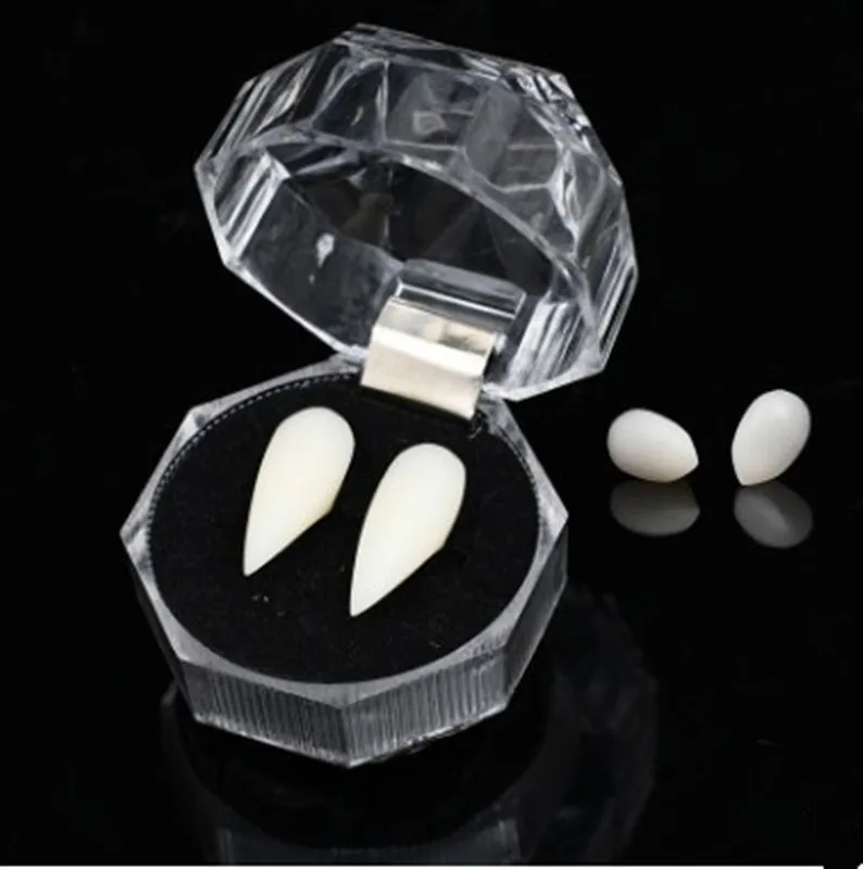 Ужасающие клоун платье Зубы вампира на Хэллоуин вечерние зубных протезов