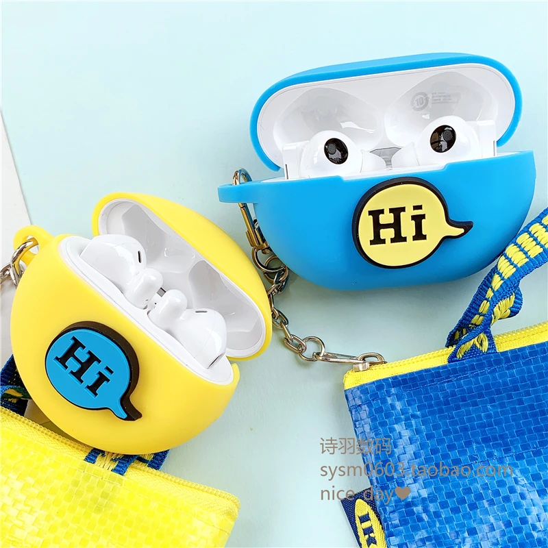 Cute Mini shopping bag for huawei freebuds pro 4 2020 Case Wireless Bluetooth Earphone Shockproof Silicon Headphone Box | Электроника