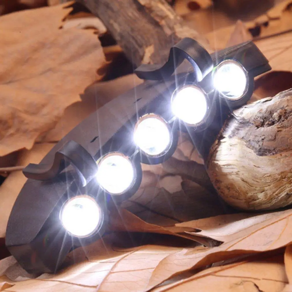 

5 LED Cap Hat Brim Clip Lamp Head Light Headlight Headlamp Working in Darkness Places Fishing Camping Hiking and Outdoor