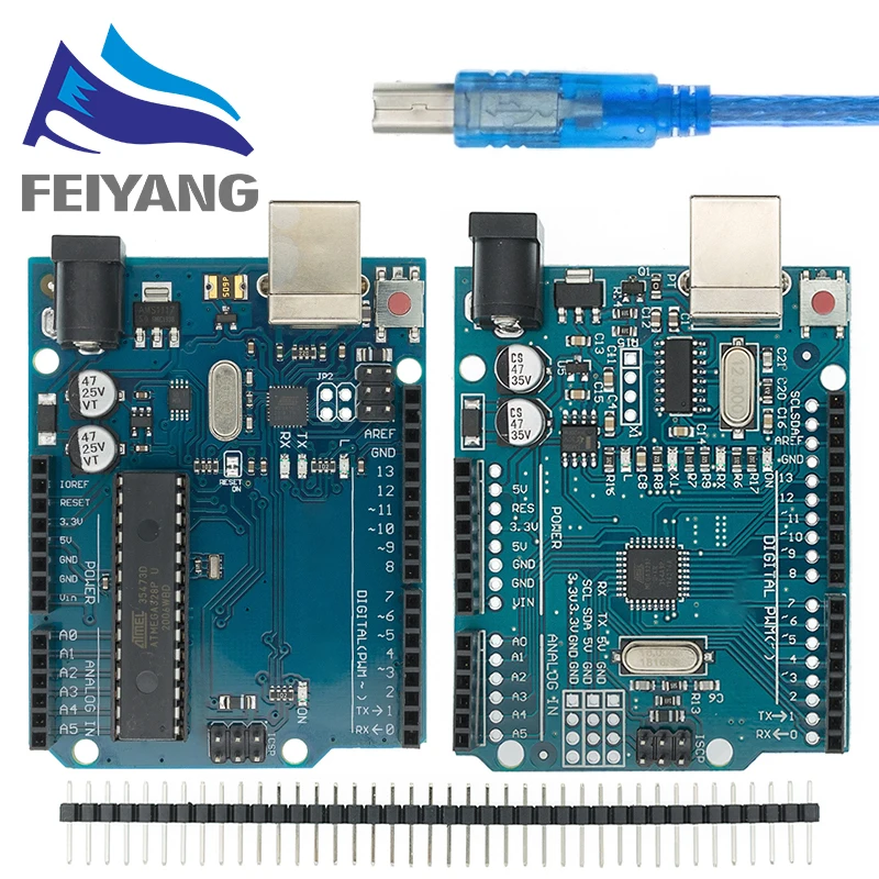 Один комплект черный/синий/красный UNO R3 CH340G + MEGA328P чип 16 МГц для Arduino|uno r3|uno r3 unouno ch340g
