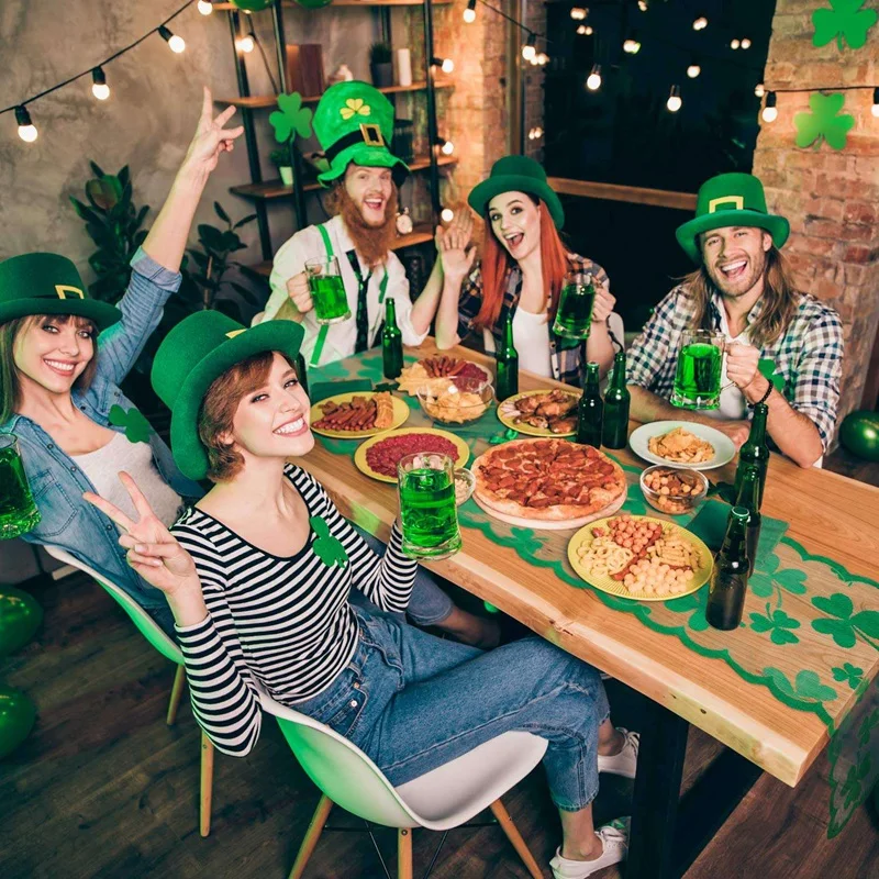 День Святого Патрика ирландский фестиваль скатерть зеленый трилистник