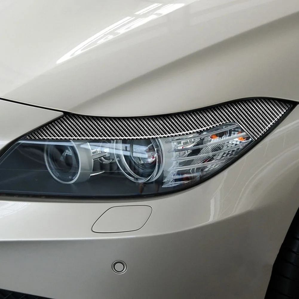 

2pcs Car Headlight Eyelids Stickers Automobile Headlamp Eyebrows Trim Decorative Stickers for BMW E89 Z4 2009-2015