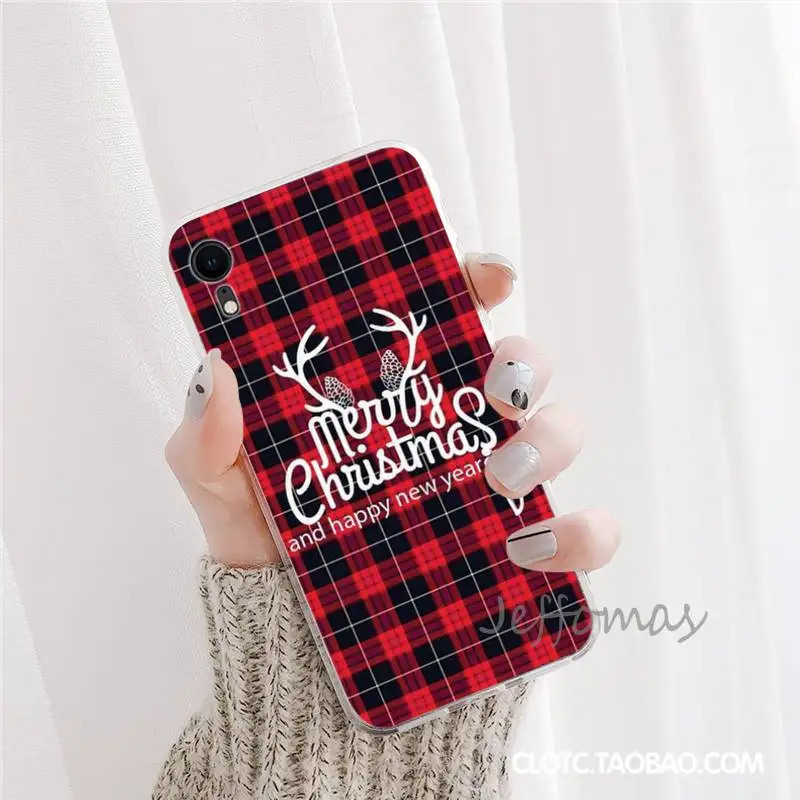 

New year Merry christmas Luxury Phone Case For iphone 12 5 5s 5c se 6 6s 7 8 plus x xs xr 11 pro max