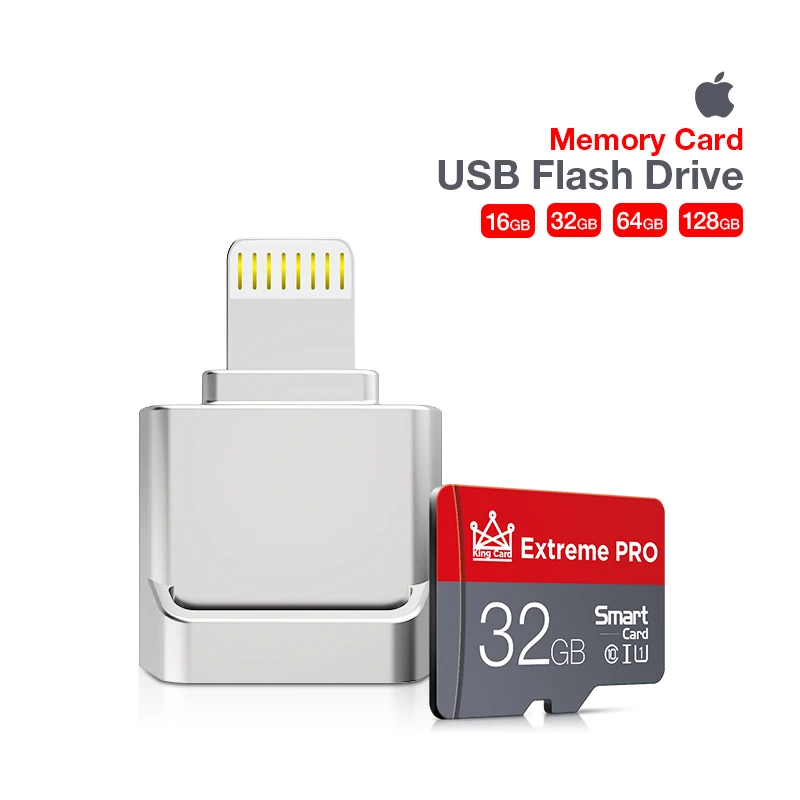 Новый бренд USB флеш-накопитель флешка для iPhone Xs Max X 8 7 6 iPad 16/32/64/128 GB карта памяти