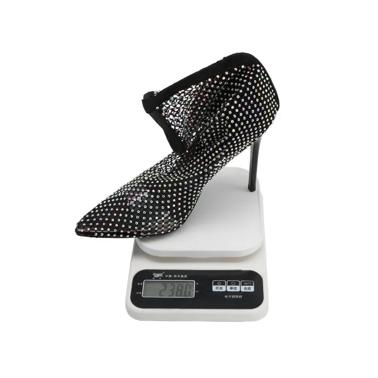 

boots Nightclub sexy super rhinestone mesh boots catwalk high-heeled boots